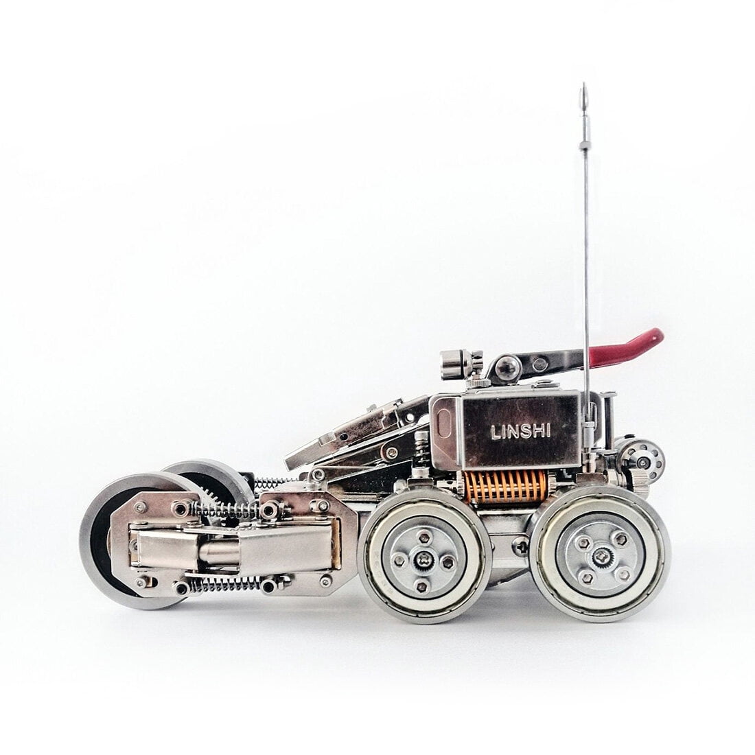 T2 Armored Car 3D Metal Model Kit, Stainless Steel DIY Assembly Armored Vehicle, Mechanical Mecha Puzzle Collectible Decor for Adults