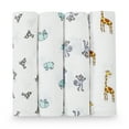 thumbnail image 2 of Aden + Anais Breathable Teal Baby Swaddle Blanket (4 Count), 2 of 3