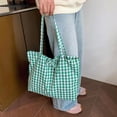 thumbnail image 5 of SPEKSEE Gingham Tote Bag Vintage Shoulder Tote Lightweight Shoulder Bag Gingham Large Capacity Handbag, 5 of 7