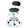 thumbnail image 5 of Ktaxon Swivel Salon Stool Chair with Backrest, Adjustable Hydraulic Rolling Stool Work Salon Drafting Swivel Task Chair, 5 of 15