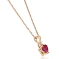 thumbnail image 2 of Pompeii 3/4ct Diamond & Ruby Heart Pendant 14K Rose Gold 1/2" (G,I1), 2 of 4