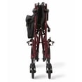 thumbnail image 3 of Medline Lightweight Steel Transport Chair, Folding Chair is Portable,  300 lb Weight Capacity, 19 inch Seat, Red, 3 of 6