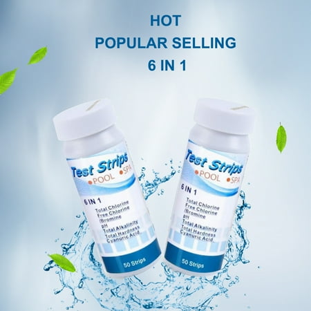 Aquarium Fish Tank Water 6 In 1 Test Paper Neutral Packaging 50 Selling Aquarium Test Strips