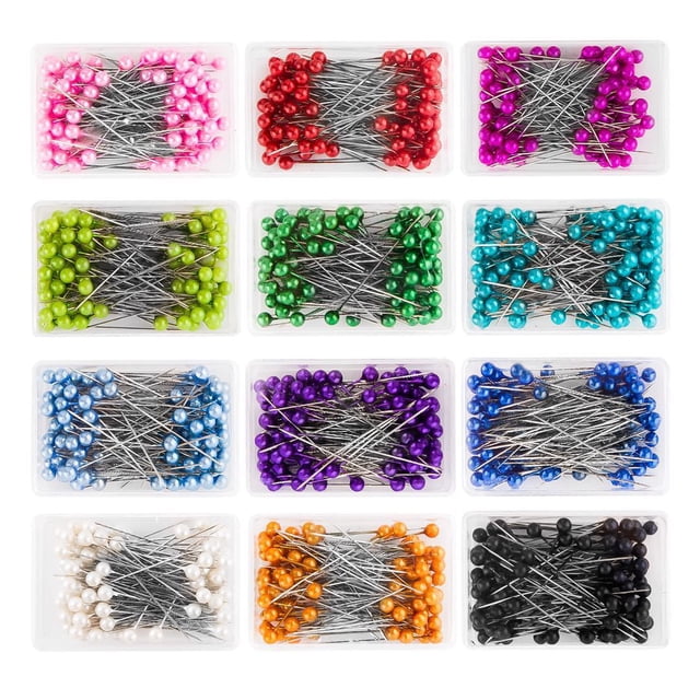 Aguja de perla de color niquelada de 100 piezas, alfiler de perla de alta calidad, aguja de posicionamiento de corte vertical para ropa de acero inoxidable