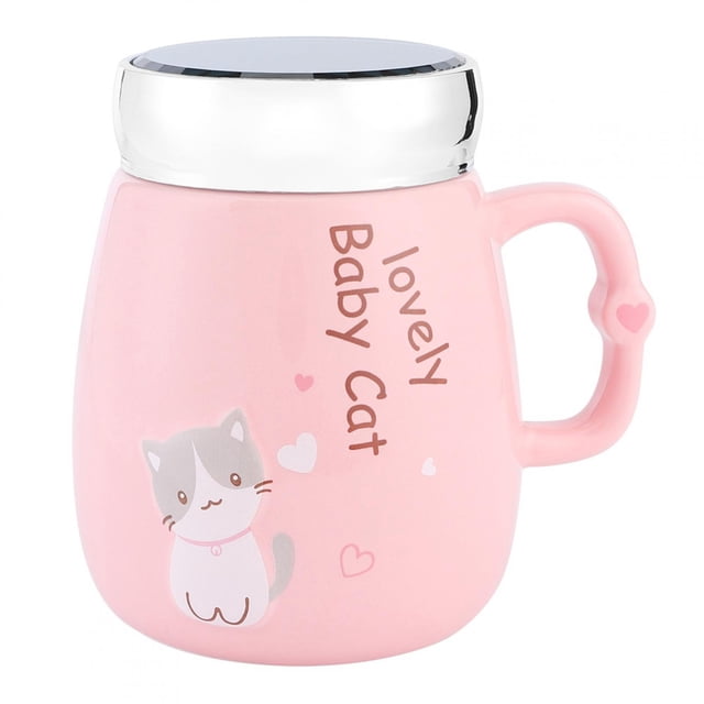 Taza de cerámica, taza de leche con patrón animal lindo de 500 ml Taza de primera línea