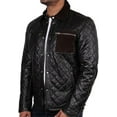 thumbnail image 2 of New Men's Genuine Lambskin Black Leather Jacket Motorcycle Biker Jacket A654, 2 of 4