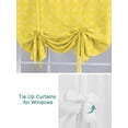 thumbnail image 3 of Yellow Morocco Tie Up Curtains for Windows 45 Inch Length Balloon Curtains Kitchen Adjustable Balloon Window Shade Geometric Leaf Diamond Lattice Abstract Tie Up Bathroom Curtain Window 52"x45", 3 of 6