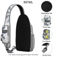 thumbnail image 3 of Sling Backpack,Blue Christmas Snowflake Pattern Crossbody Bag with Water Bottle Holder,Waterproof Sling Bag for Men/Women with Chest Phone Holder for Hiking,Travel, 3 of 6
