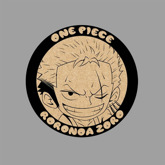 One Piece Animation Game Peripheral Toy Luffy Zoro Ace Nami Cork Coaster Anti-slip Mats Q-Version Action Model Figures Colletion