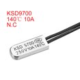 thumbnail image 2 of Uxcell KSD9700 Thermostat 140℃ N.C 10A Metal Bimetal Temperature Control Switch 2 count, 2 of 5