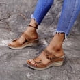 thumbnail image 5 of VerPetridure Sandals for Women Dressy Summer Summer Retro Casual Flowers High-heeled Flat-bottomed Ladies Wedge Slippers, 5 of 8