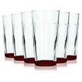 thumbnail image 2 of TableTop King 16 oz Jumbo Cooler Glasses, Libbey Bottom Accent, Red - Set of 6, 2 of 2