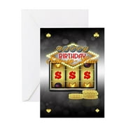 CafePress - Son In Law Birthday Greeting Card Casino Theme Wit - Greeting Card, Blank Inside Matte