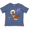 thumbnail image 3 of Inktastic Otter Space Cute Otter with Rocket Pack Boys or Girls Toddler T-Shirt, 3 of 5