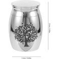 thumbnail image 2 of Mini Urn For Human Ashes With Tree Of Life,memorial Cremation Funeral Decorative Extra Small Ashes Holder Keepsake Gift Stainless Steel Me, 2 of 5