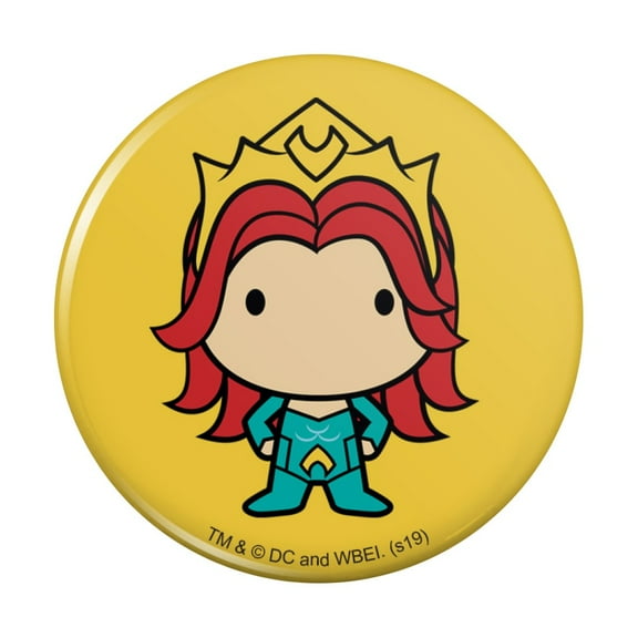 Aquaman Movie Mera Chibi Character Pinback Button Pin