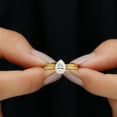 thumbnail image 5 of Rosec Jewels Moissanite Solitaire Engagement Ring 1 Ct - Vintage Style Ring (6X8 mm Pear Shape, D-VS1 Grade), 10K Yellow Gold, US 5.00, 5 of 8