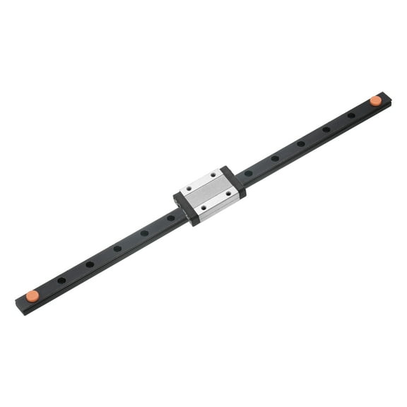 MGN12 400mm Linear Guide Rail with MGN12H Sliding Carriage Block Bearing Steel and Plastic Mini MGN12 Linear Guide,Black