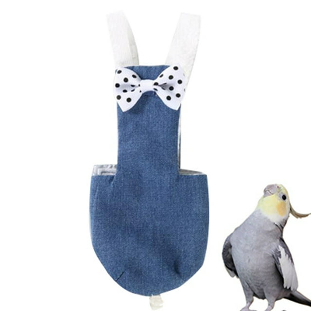Bird Diaper Bowknot Elastic Cotton Lovely Washable Parrot Nappy Bird Flight Suit