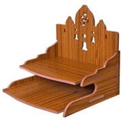 Accessories Kingdom Enterprises Wooden Beautiful Plywood Mandir Pooja Room Home Decor Office OR Home Temple Wall Hanging Product (RED A)
