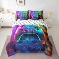 thumbnail image 2 of Manfei Modern Game Console Twin Bedding Sets 7-Piece for Boys, 3D Gamepad Lover Bedding Comforter Set, Video Gaming Lover Reversible Sheet Sets, Ultra Soft Bedroom Decor, 2 of 7