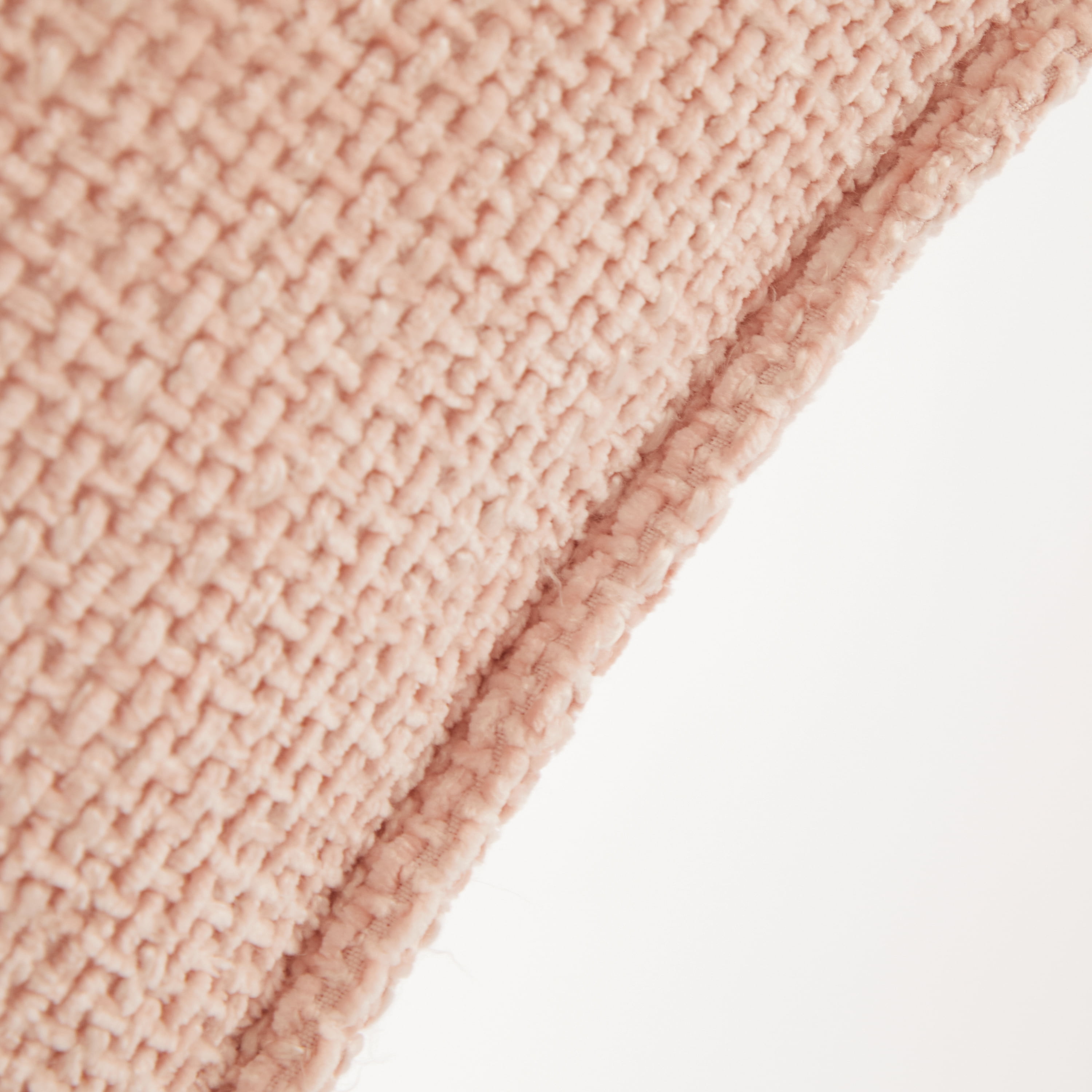 (2 pack) Mainstays Heather Basket Weave Chenille Decorative Pillow, Blush, 18" x 18"