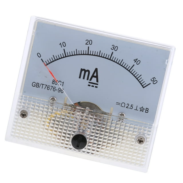 Almencla Milliampere Meter DC 0-50mA Analog Amp Meter Ammeter Current Panel New 50mA