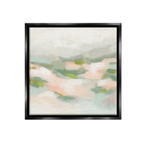 Stupell Industries Pastel Nature Landscape Abstract Painting Black Floater Framed Canvas Art Print Wall Art, 18 x 18