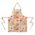 thumbnail image 2 of Pioneer Flower Floral Print Pattern Apron for Women and Men, Cotton Linen Waterproof with Pockets, Adjustable, 33x27 Inch for Kitchen, Gardening, BBQ, Salon, 2 of 6