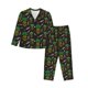 thumbnail image 1 of Fotbe Pineapples Conjunto de Pijama de Manga Larga para Mujer con Estampado, Ropa de Dormir de 2 Piezas, Conjunto de Casa Suave y Cómodo con Bolsillos-X-Large, 1 of 7