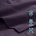 thumbnail image 3 of Bare Home Luxury 100% Cotton Flannel Queen Sheet Set, Deep Pocket, 4-Piece, Eggplant, 3 of 10