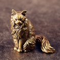 thumbnail image 7 of Slccxzc Mini Brass Cat Figurine Retro Kitten Statue Collectible Desktop Home Decor, 7 of 7