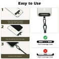 thumbnail image 6 of MoKo Retractable Phone Lanyard Strap, Anti-Theft Phone Tether Leash Harness with Carabiner Clip for Outdoor Hiking Skiing Fishing Kayaking, Fits iPhone and Most Smartphones, Black, 6 of 9