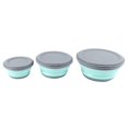 thumbnail image 2 of 6Pcs/Set Bowl Sets Silicone Folding Lunch Box Portable Salad with Lid Blue, 2 of 8