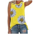 thumbnail image 3 of Summer Sleeveless Tops For Women Trendy Loose Fit Tank Tops Round Neck Daisy Graphic Tees Casual Comfy Plus Size Blouses, 3 of 4