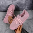 thumbnail image 6 of uvwlwu Women's Casual On Shoes Breathable Mesh Lace Up Flat Comfortable Walking Shoes For Daily Wear Fashion Sneakers(Pink,6.5), 6 of 9