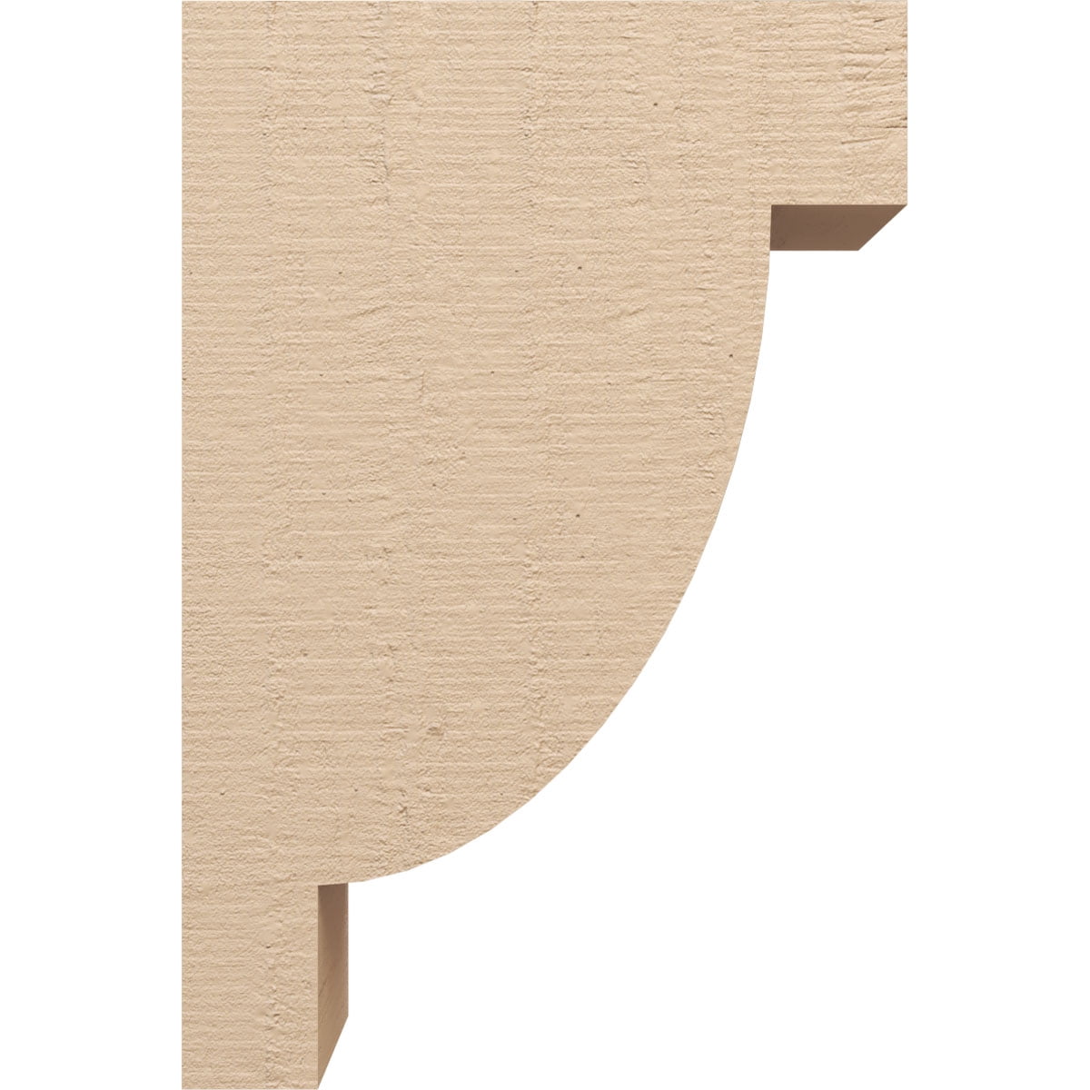 8"W x 16"D x 24"H Classic Alpine Rough Cedar Woodgrain TimberThane Corbel, Primed Tan