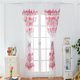 thumbnail image 2 of Cortina de bloqueo Offset impresa voile ranura panel superior persianas de tul red-100x200cm Rojo-100x200cm Magideal Cortina de bloqueo, 2 of 7