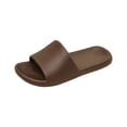 thumbnail image 2 of YOUYEDIAN House Womens Slippers Summer Indoor Shoes Fashion Comfy Sandals Beach Slides (Brown), 2 of 9
