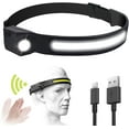 thumbnail image 1 of Linterna frontal LED Whataatahia recargable por USB, resistente al agua, COB XPE, 5 modelos, para correr, acampar, correr, ciclismo, pescar, reparar, fotografiar y leer a los niños, 1 of 5