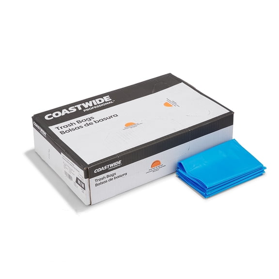 COASTWIDE Heritage 30 Gal. Biohazard Liners Blue 43"L x 30"W CW57396/B6043PX