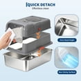 thumbnail image 6 of Fully Enclosed Dog Proof Litter Box with Lid Large Stainless Steel Cat Box | Metal Litter Box Dog Proof with scoop Grey Cat Litter Box, 6 of 8