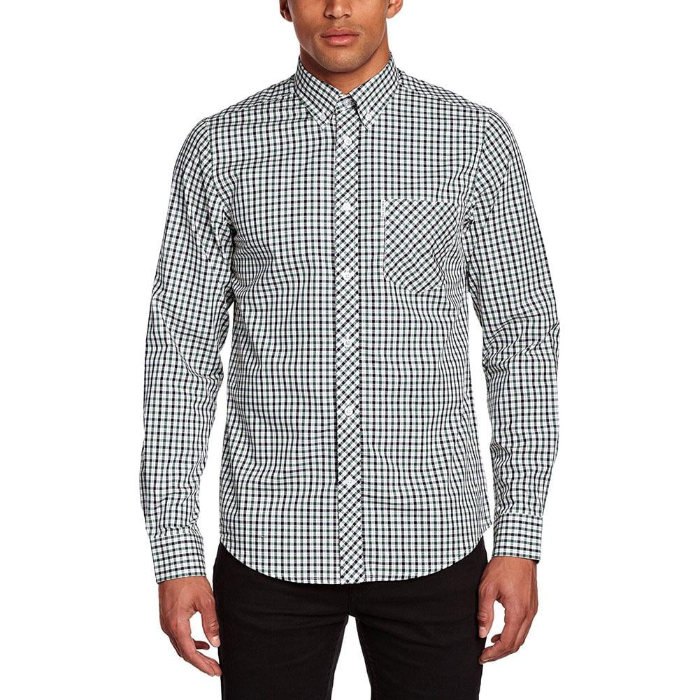 Ben Sherman Chemise à Manches Longues à Carreaux pour Hommes