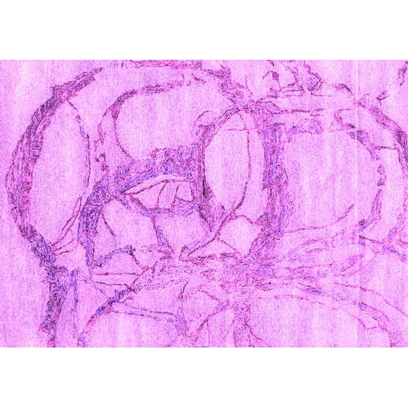 Ahgly Company Machine Washable Indoor Rectangle Abstract Pink Contemporary Area Rugs, 6' x 9'