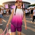 thumbnail image 2 of 2 Piece Girls Summer Outfits Casual Lounge Set Shirts and Elastic Waist Shorts with Pockets Clothing Sets, 2 of 7