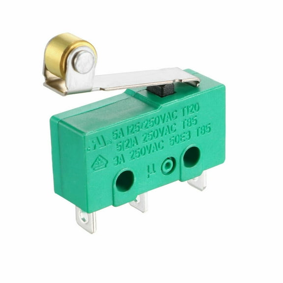 Roller Limit Switch Lever Hinge Micro SPDT AC 125V/250V DC 12V Small Green Mini