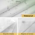thumbnail image 4 of No Hook Shower Curtain with Snap in Liner, Gradient Simplistic Art Waterproof Bath Curtain Double Layers with See Through Top Window, Grey and Sage Green Hotel Shower Curtains 72x72in, 4 of 9
