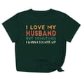 thumbnail image 2 of Lilgiuy Oversized Valentines Day Shirt for Womens Valentine Round Neck Shirt Fun Letter Print Short Sleeve Tee Family Holiday T-Shirt Blouse for Carnival Time, 2 of 5