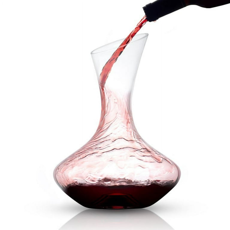JBHO Iridescent Wine Decanter Set with Glasses, Stemless Wine