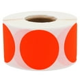 thumbnail image 1 of Fluorescent Red Circle Dot Stickers | 1.5" Inches Round | 500 Pack, 1 of 3